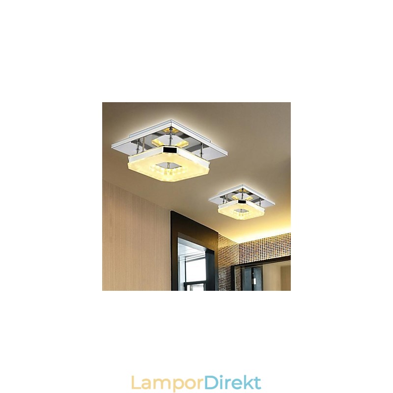 Akryl Flush Mount 1 Ljus Modern Akryl Galvanisering Rostfritt Stål