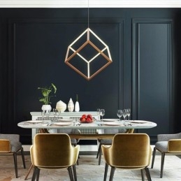 Postmodern Taklampa Geometriskt Guld Hängande Ljus
