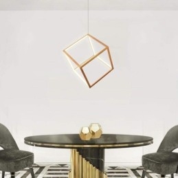Postmodern Taklampa Geometriskt Guld Hängande Ljus