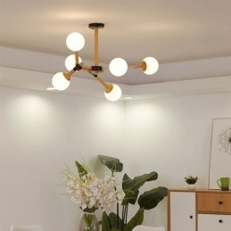 Nordic Magic Bean Pendellampa Creative Trälampa