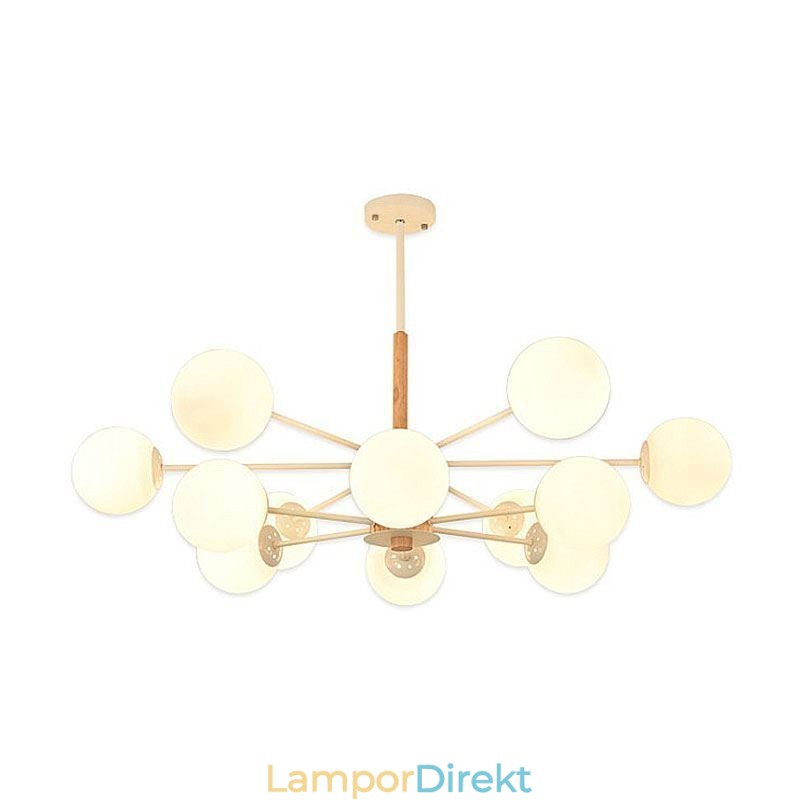 Magic Bean Pendellampa Creative Nordic Wooden Armatur