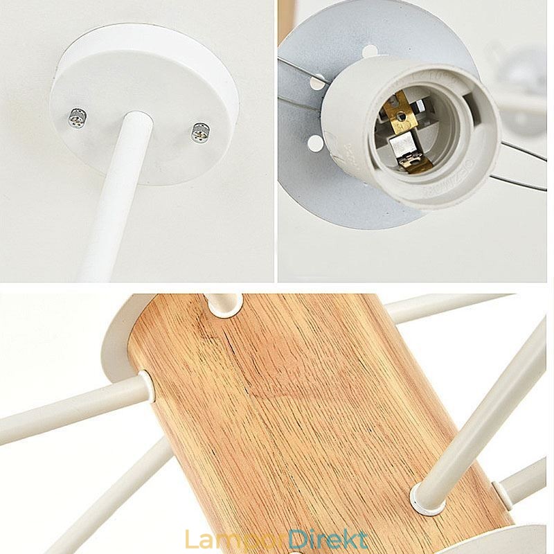 Magic Bean Pendellampa Creative Nordic Wooden Armatur