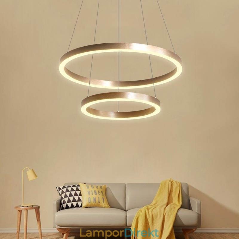 Pendelljus Drawing Craft 2 Ringar Lampa 60+40Cm