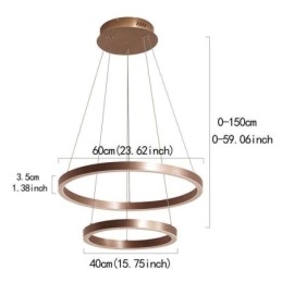 Pendelljus Drawing Craft 2 Ringar Lampa 60+40Cm