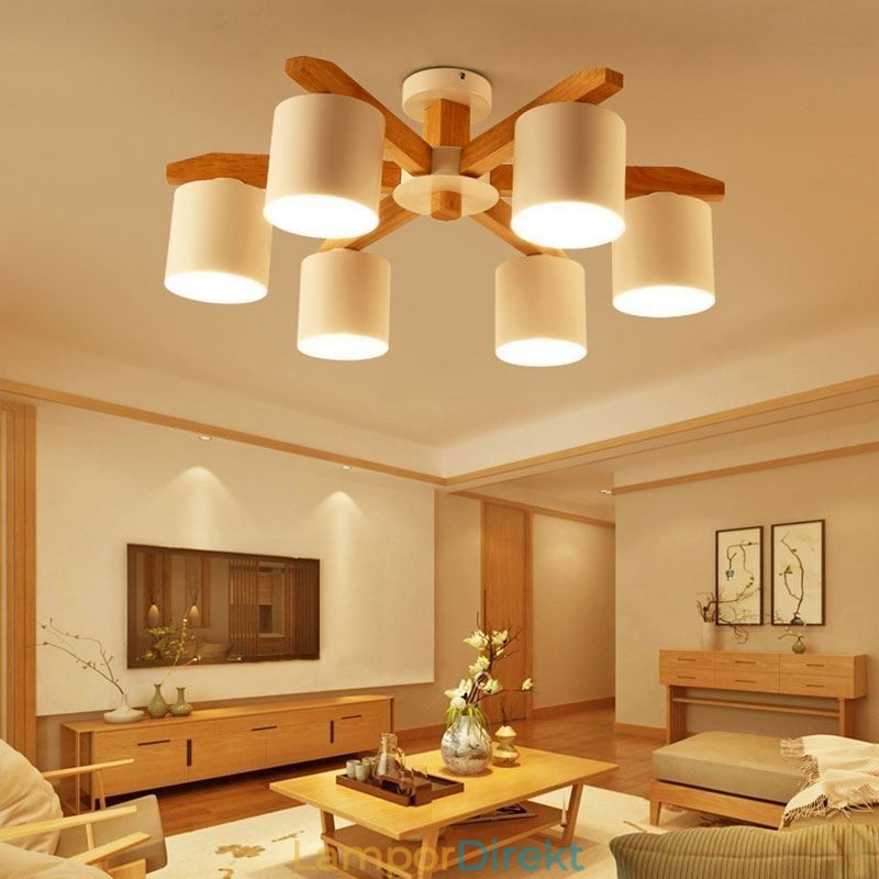 Nordic Log Pendellampa Macaron Light Fitting