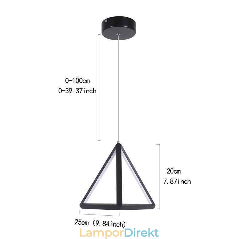 Postmodern Taklampa Geometrisk Triangelljus Kreativ Lampbelysning