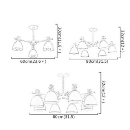 Modern Enkel Macaron Hänglampa Kreativ Träbelysning