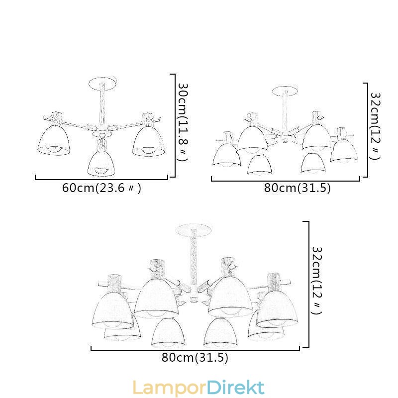 Modern Enkel Macaron Hänglampa Kreativ Träbelysning
