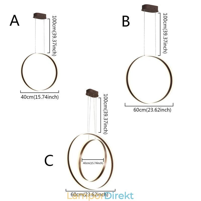 Nordic Pendellampa Akryl Ring Form Pendellampa