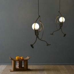 Modern Enkel Taklampa Little Man Shape Lampa Creative Light