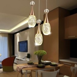 Seeded Glass Teardop Cluster Pendel Lighting