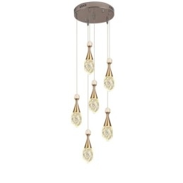 Seeded Glass Teardop Cluster Pendel Lighting