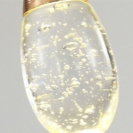 Seeded Glass Teardop Cluster Pendel Lighting