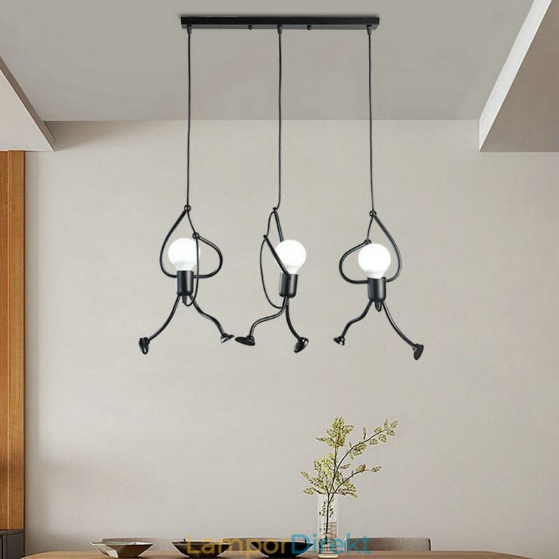 Modernt Taklampa Creative Little Man Shape Lamp Individual Home Light