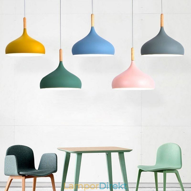 Modern Pendellampa Aluminium Macaron Lampa Hem Justerbar Ljus