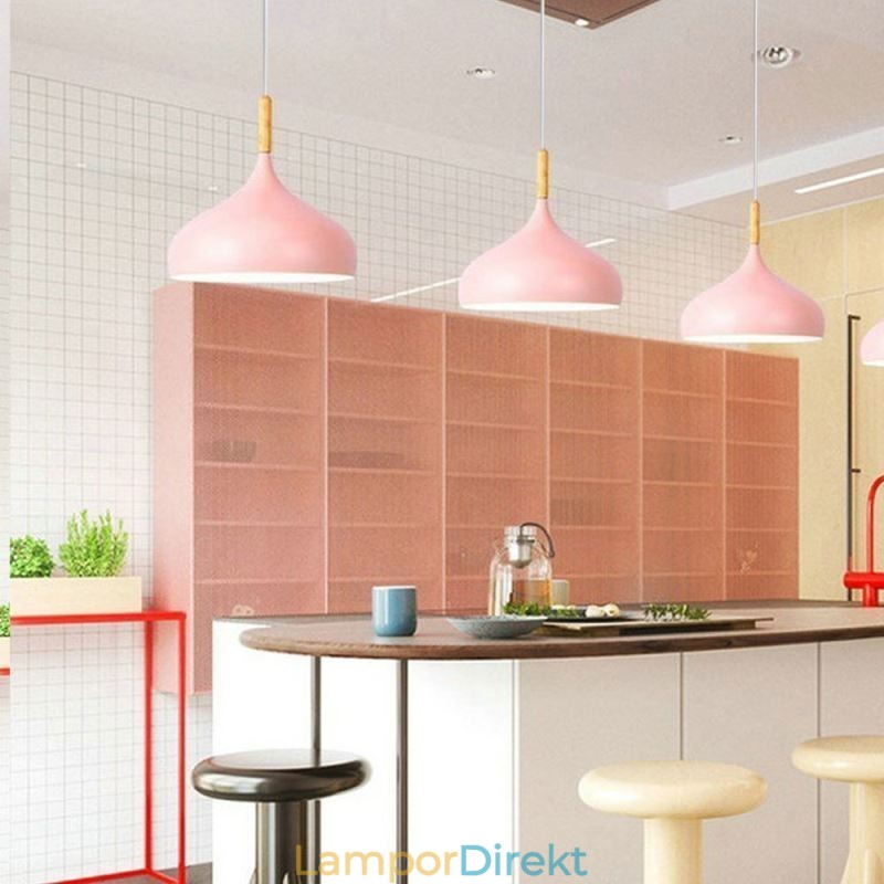 Modern Pendellampa Aluminium Macaron Lampa Hem Justerbar Ljus