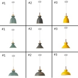 Pendellampa Nordic Metal Dome Macaron Colors Lamp Light