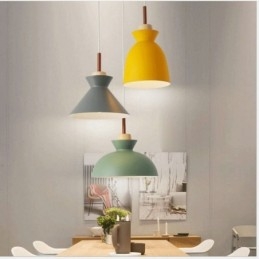 Pendellampa Nordic Metal Dome Macaron Colors Lamp Light