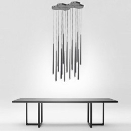 Modern Enkel Pendelljus Cylinderform Belysning Meteor Regnlampa Ljus