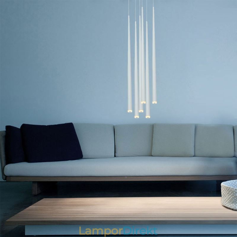 Modern Enkel Pendelljus Cylinderform Belysning Meteor Regnlampa Ljus