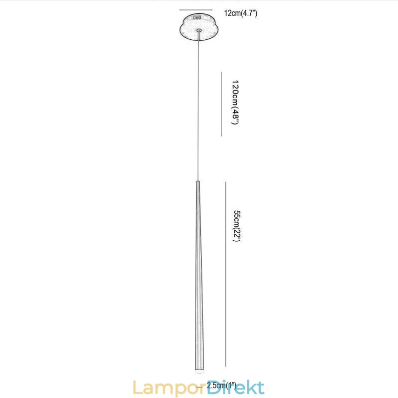 Samtida Pendelljus Cylinderform Lampa Meteor Regnbelysning