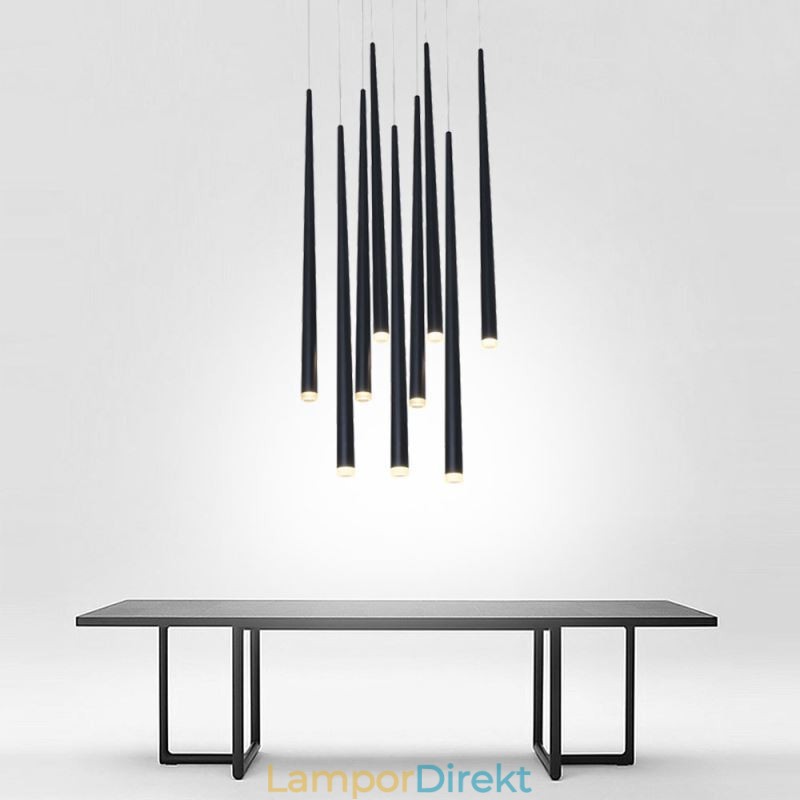 Samtida Pendelljus Cylinderform Lampa Meteor Regnbelysning