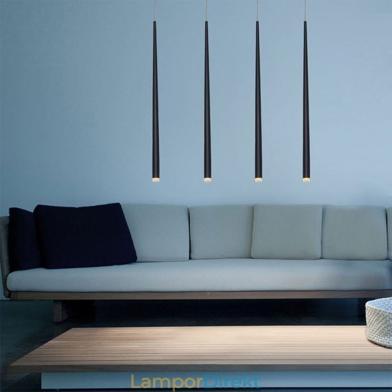 Samtida Pendelljus Cylinderform Lampa Meteor Regnbelysning