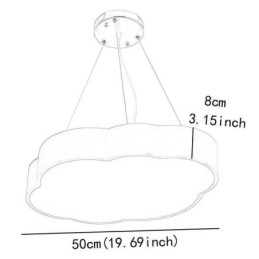 Pendelljus Modern Enkel Molnlampa Creative Cartoon Lighting Light