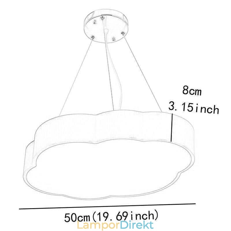 Pendelljus Modern Enkel Molnlampa Creative Cartoon Lighting Light