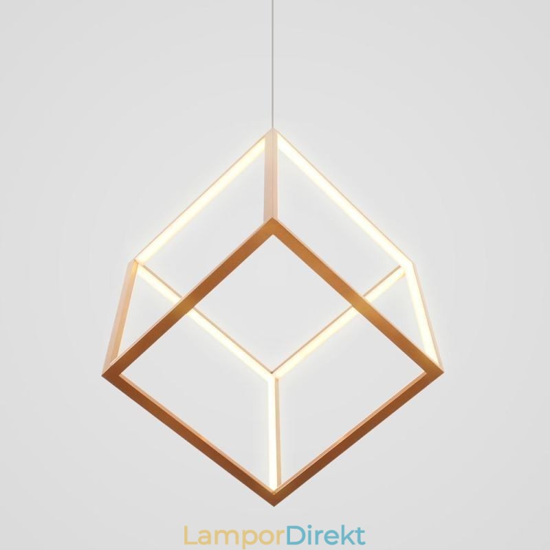Postmodern Taklampa Geometriskt Guld Hängande Ljus