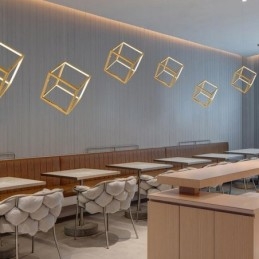 Postmodern Taklampa Geometriskt Guld Hängande Ljus