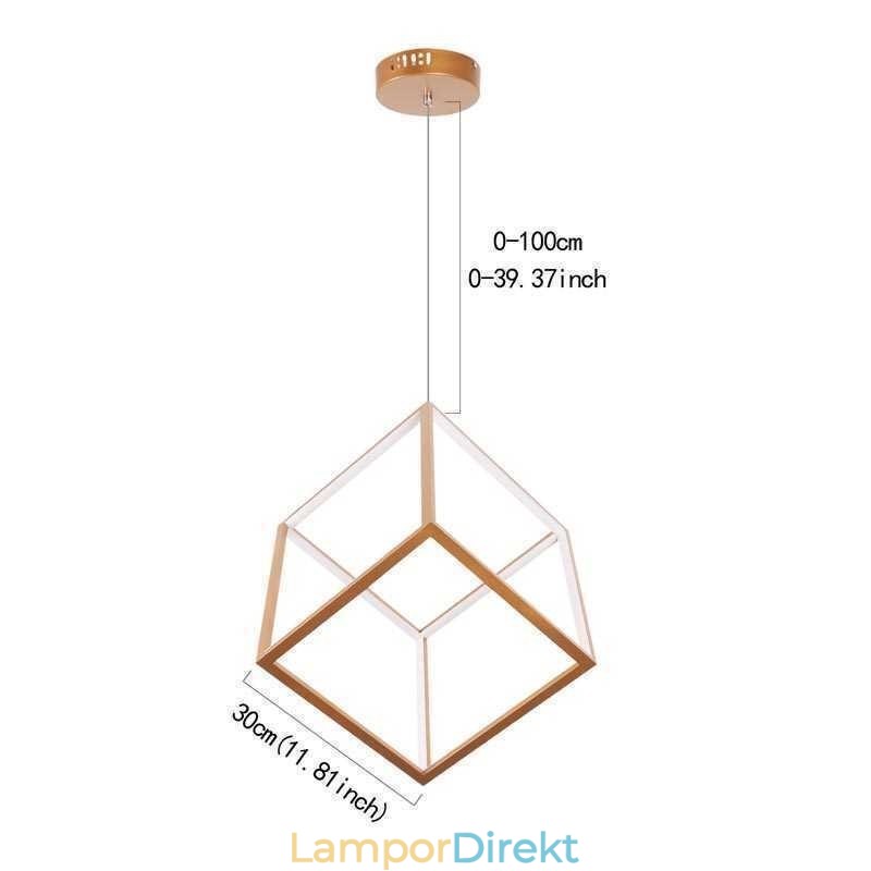 Postmodern Taklampa Geometriskt Guld Hängande Ljus