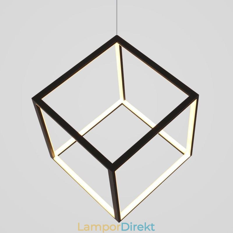 Svart Taklampa Geometrisk Kubbelysning Lby18069
