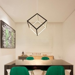 Svart Taklampa Geometrisk Kubbelysning Lby18069
