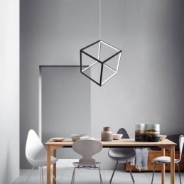 Svart Taklampa Geometrisk Kubbelysning Lby18069