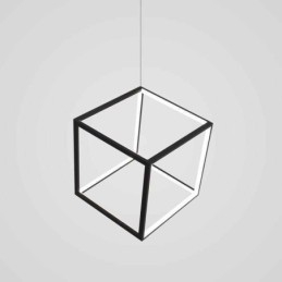 Svart Taklampa Geometrisk Kubbelysning Lby18069