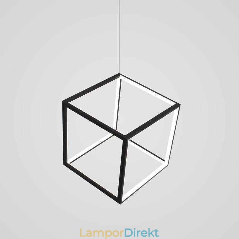 Svart Taklampa Geometrisk Kubbelysning Lby18069