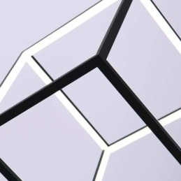 Svart Taklampa Geometrisk Kubbelysning Lby18069