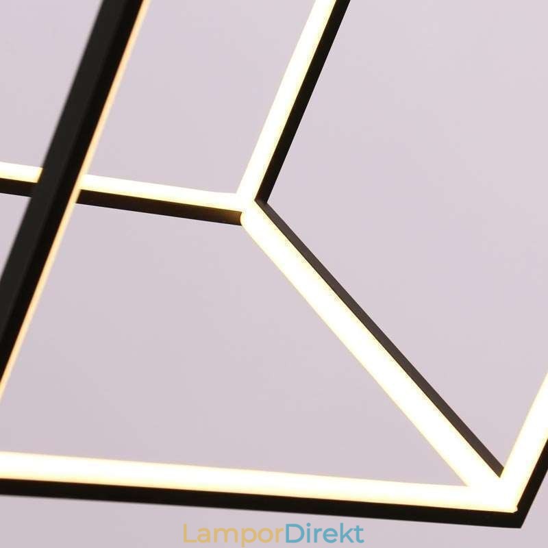 Svart Taklampa Geometrisk Kubbelysning Lby18069