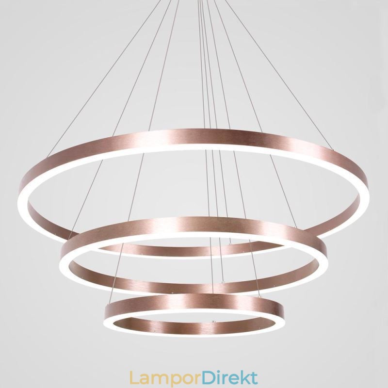 Pendelljus Drawing Craft 3 Ringar Lampa 80+60+40Cm