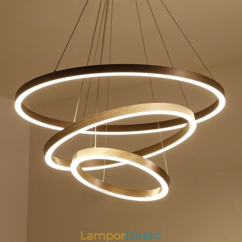 Pendelljus Drawing Craft 3 Ringar Lampa 80+60+40Cm