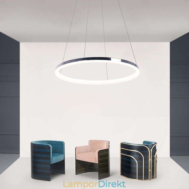Modern Pendellampa Acrylic Circle Lamp 40Cm