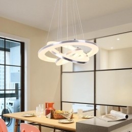 Modern Pendellampa Akryl 3 Ringar Lampa 40+30+20Cm