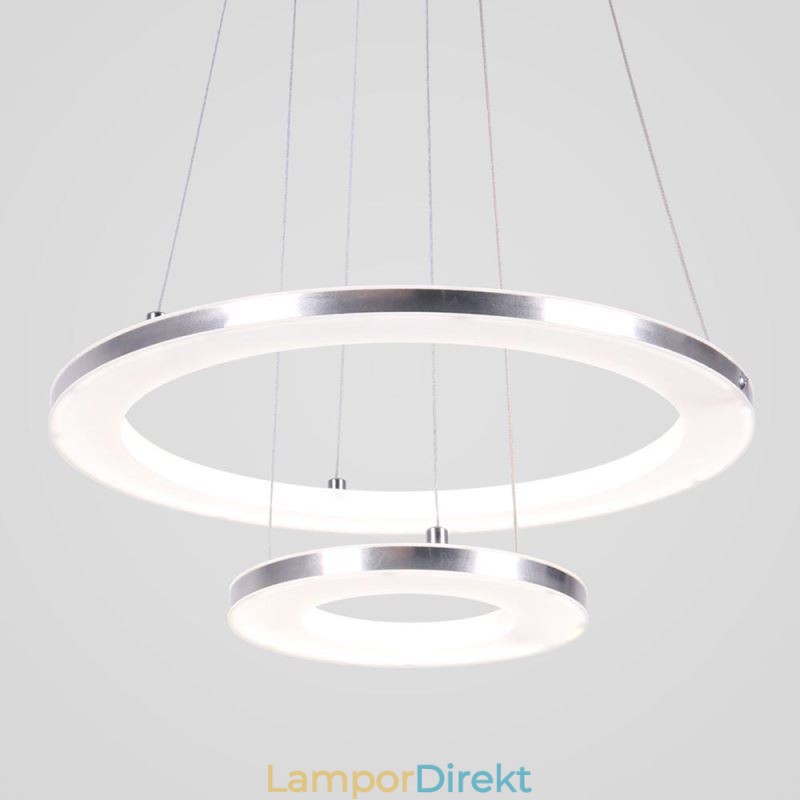 Modern Pendellampa Akryl 2 Ringar Lampa 40+20Cm