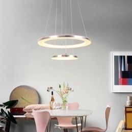 Modern Pendellampa Akryl 2 Ringar Lampa 40+20Cm