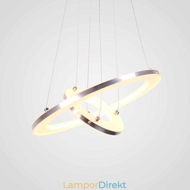 Modern Pendellampa Akryl 2 Ringar Lampa 40+20Cm