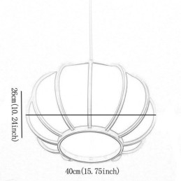 Creative Japanese Bambu Pendel Light Modern Enkel Pendel Light Tearoom Round Light