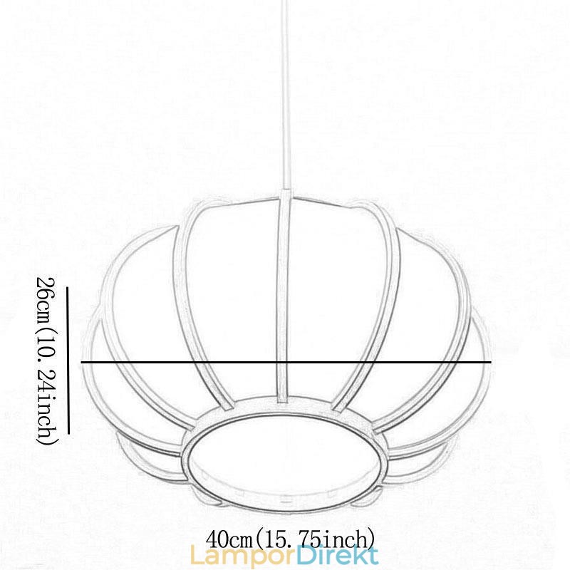 Creative Japanese Bambu Pendel Light Modern Enkel Pendel Light Tearoom Round Light