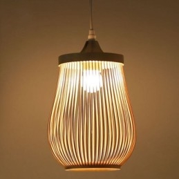 Ihålig Bur Taklampa Modern Bambu Taklampa
