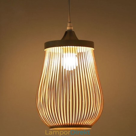 Ihålig Bur Taklampa Modern Bambu Taklampa Ihålig Bur Taklampa Modern Bambu Taklampa